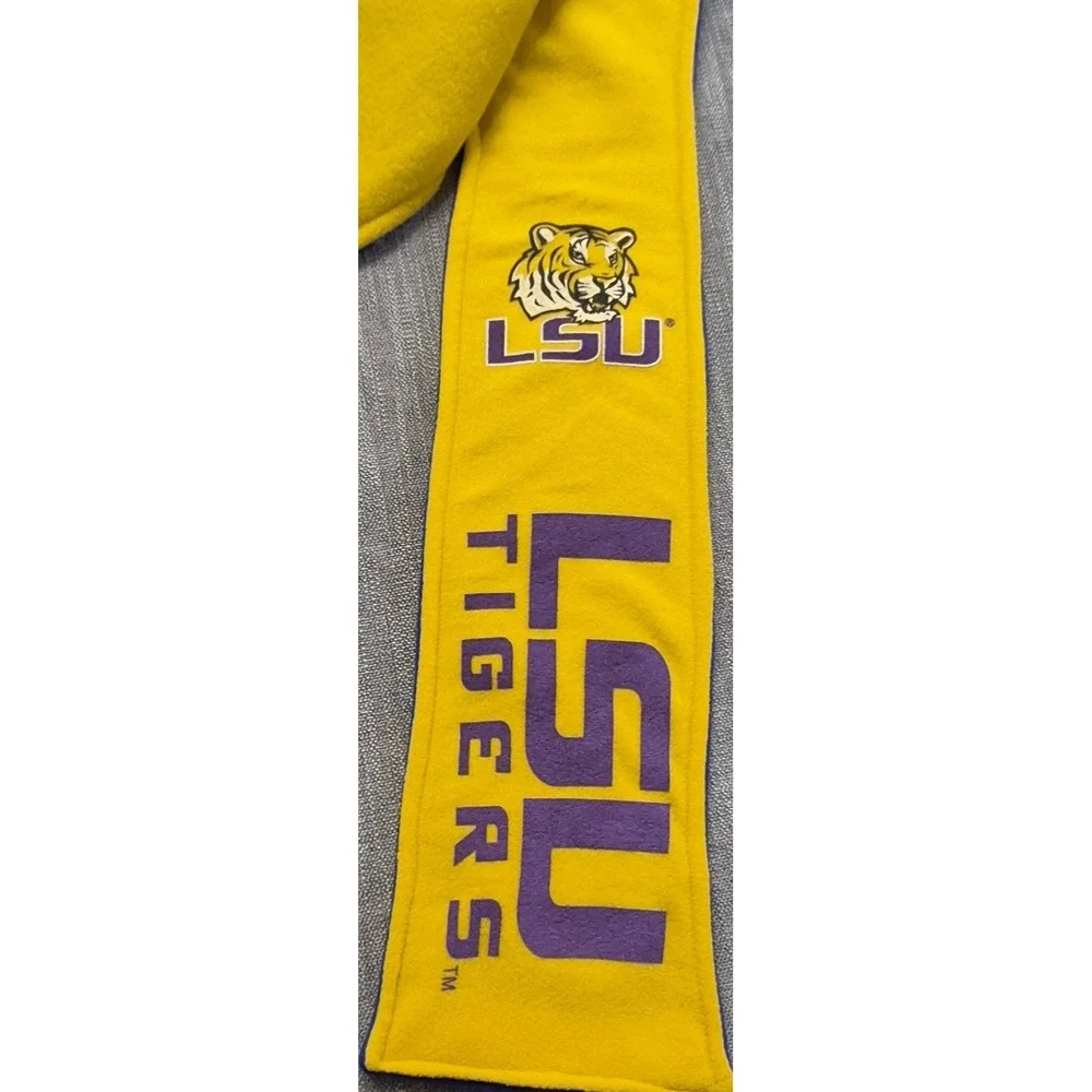 LSU Tigers Hooded Scarf Reversible Purple Gold Little Earth OSFA  Football Sport